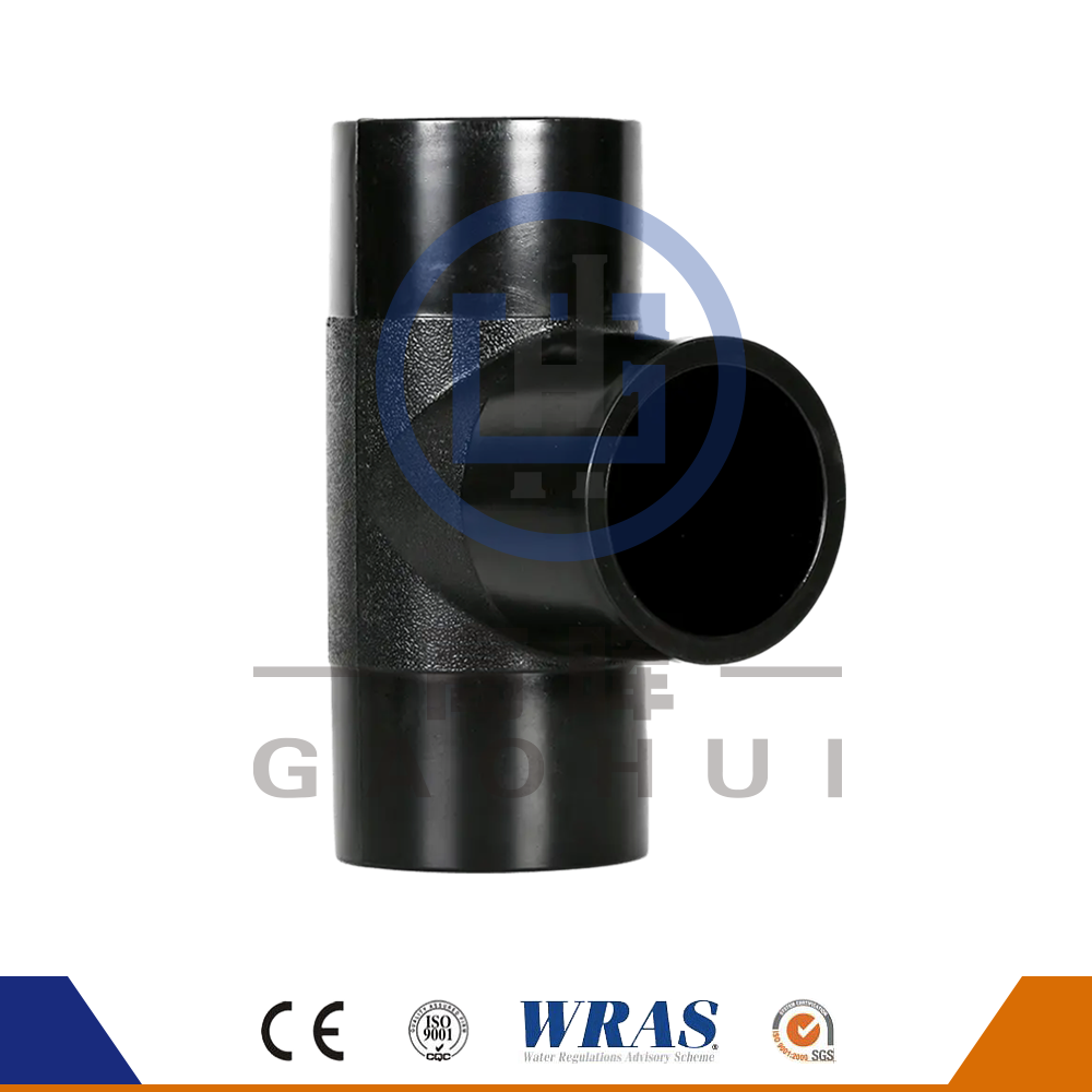 HDPE Molded Butt Fusion Igual camiseta para drenagem de transferência de esgoto de abastecimento de água