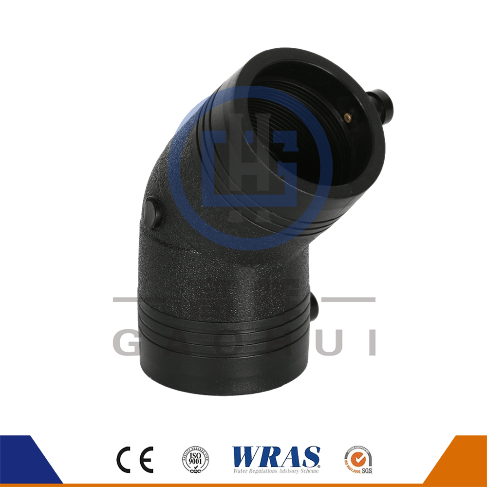 HDPE Molded Electro Fusion 45 graus Bend para abastecimento de água