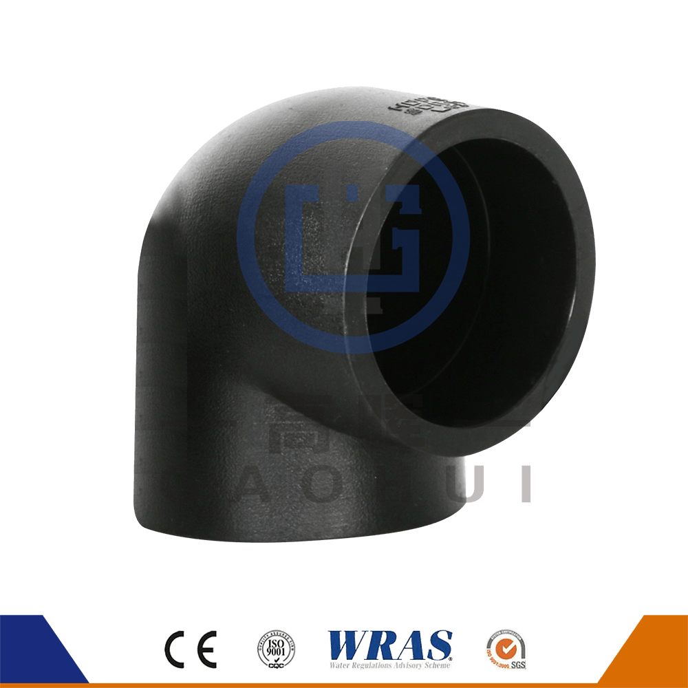 Fusão de soquete hdpe 90 ° cotovelo