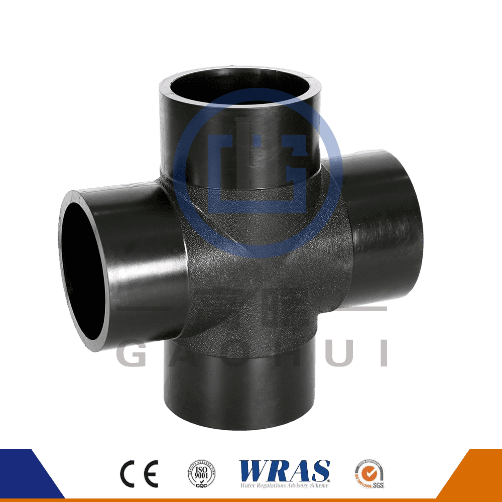 HDPE Butt Fusion Cross Tee Cross Igual para tubo de água